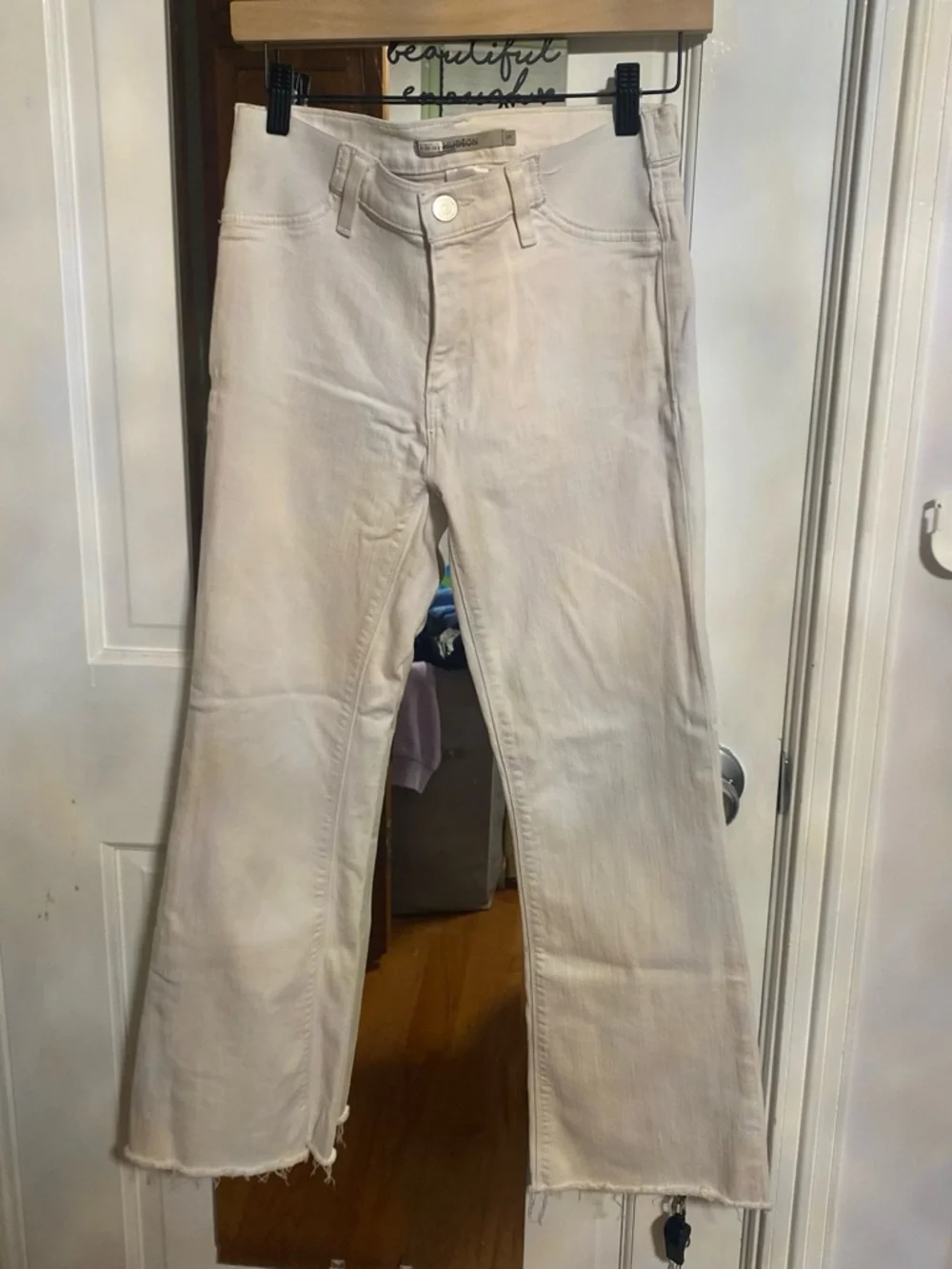 Hudson Jeans Nico White Denim Bottoms